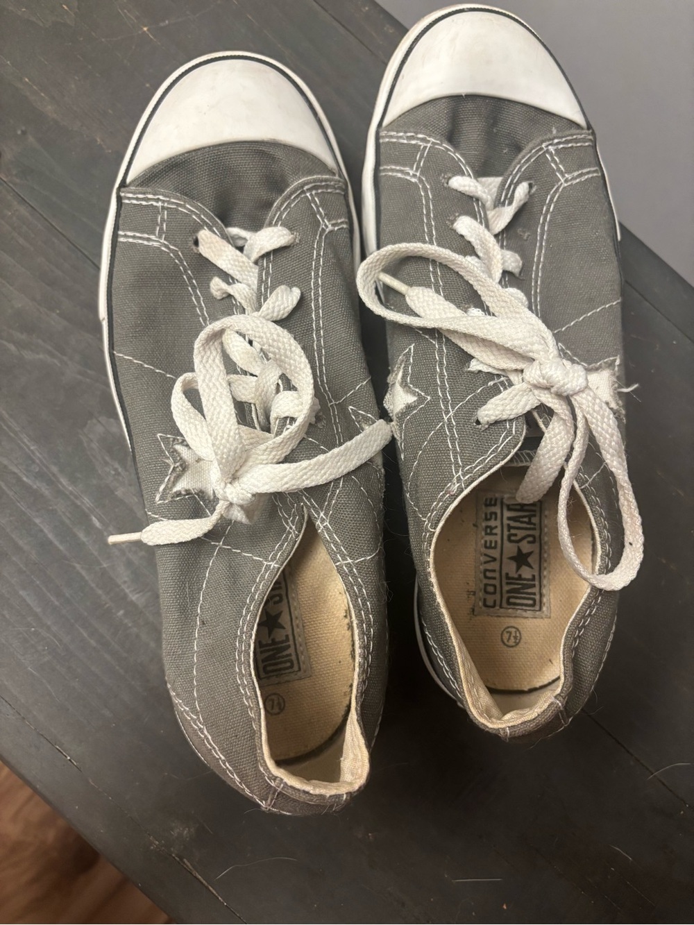 Converse One Star Gray Canvas Low-Top Sneakers